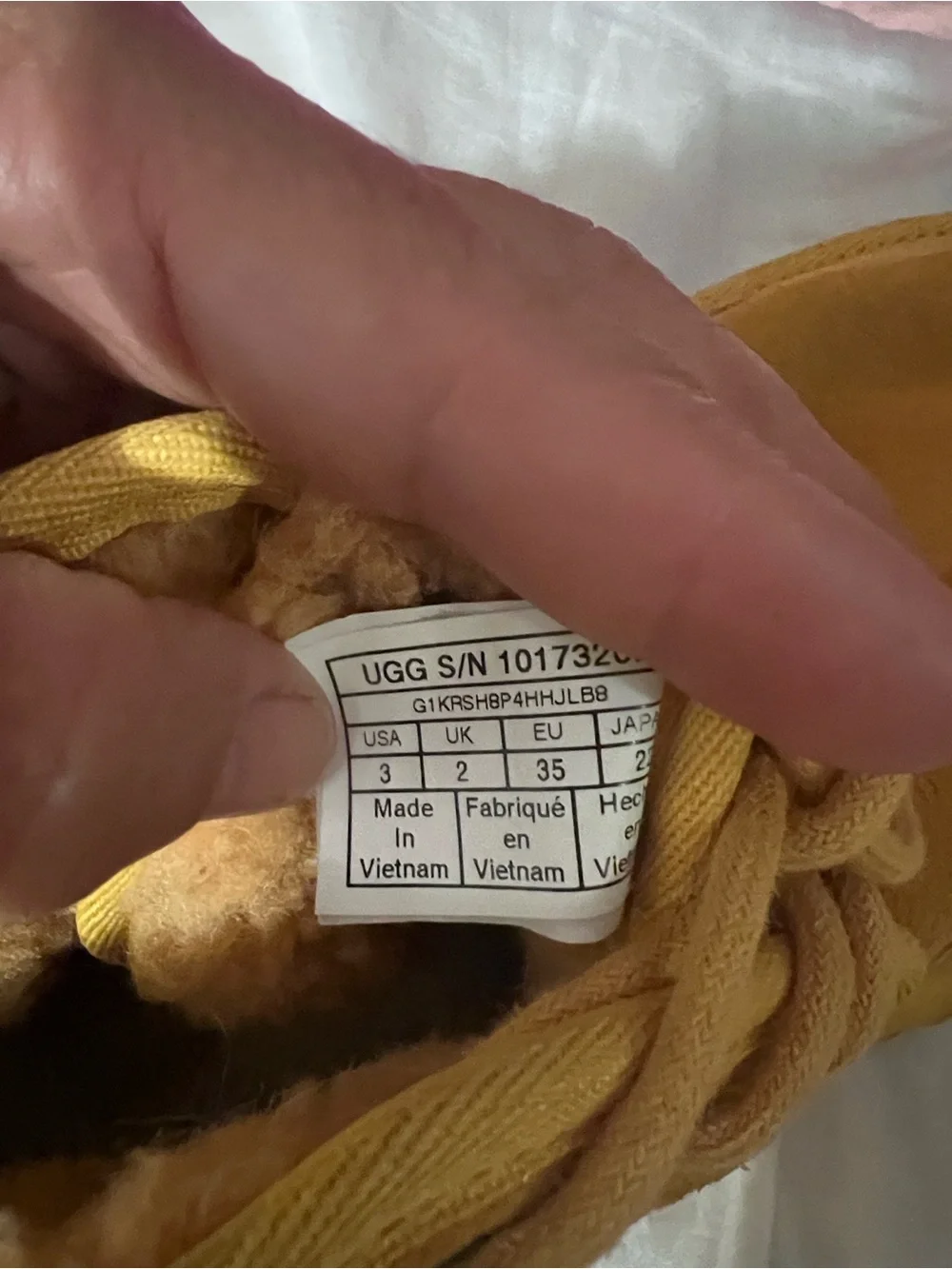 UGG Kids Mustard Suede Lace-Up Boots